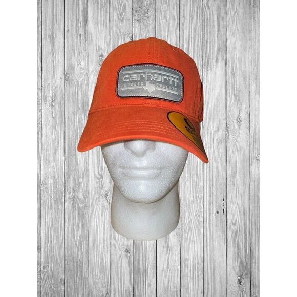COPY - Carhartt Force Texas Patch Hat Cap Orange Rust Strapback Adjustable NWT - Picture 1 of 5